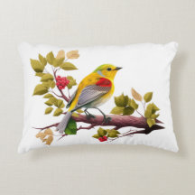 Exquisite Bird-Design Pillow, Grace Your Home!"