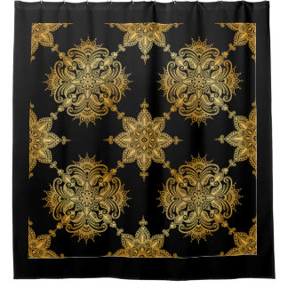 Black And Gold Shower Curtains | Zazzle Black And Gold Shower Curtains | Zazzle