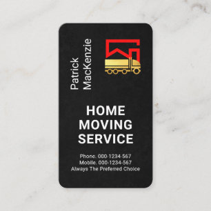 Exquisite Black Grunge Gold Home Movers Truck Business Card