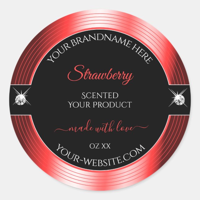Exquisite Black Red Shiny Brilliants Product Label (Front)