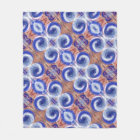 Exquisite Blue Rolling Waves design Fleece Blanket
