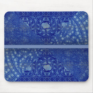 EXQUISITE blue Victorian decor print Mouse Pad