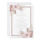 Exquisite Blush & Rose Floral Frame Wedding