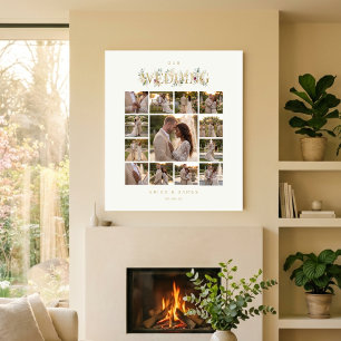Exquisite Botanical Wedding Photo Collage TLW26 Foam Board