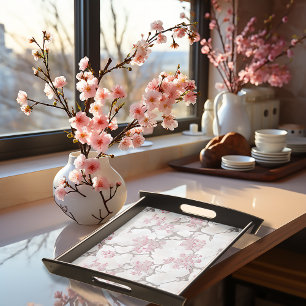 Exquisite Cherry Blossoms Florals Serving Tray