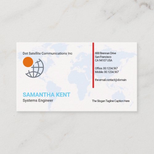 Exquisite Concise Blue Atlas Global Business Card
