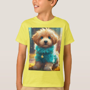 Exquisite Cute Puppy Illustration T-Shirt