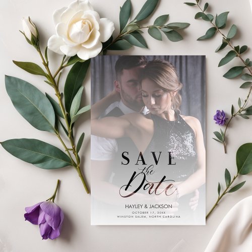 Exquisite Cute Transparency Cut Paper Effect Photo Save The Date