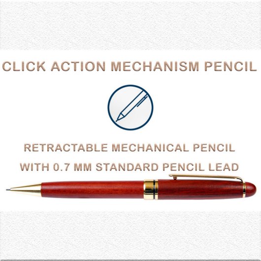 Exquisite Design Wooden Mechanical Pencil (Front Left)