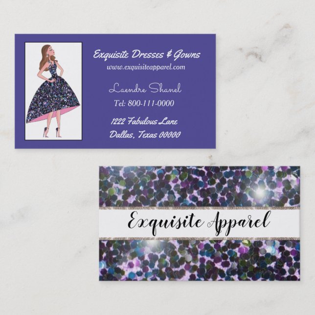 Exquisite Dresses and Gowns Business Card (Front/Back)