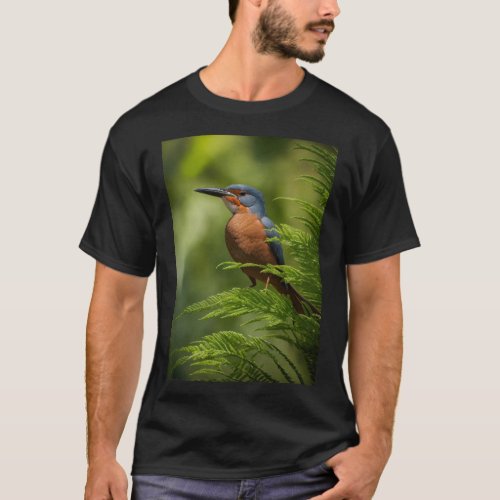 Exquisite Elegance Belted Kingfisher with Sword  T_Shirt