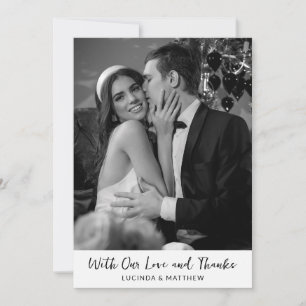 Exquisite Elegance Wedding Photo Thank You Card