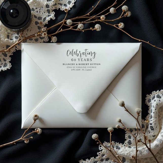 Exquisite Elegant Wedding Anniversarie Address Rubber Stamp (Exquisite Elegant Wedding Anniversarie Address Rubber Stamps.)