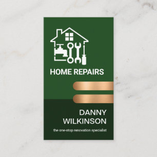 Exquisite Emerald Layer Bronze Tabs Business Card