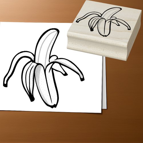 Exquisite Etched Banana Art Rubber Stamp