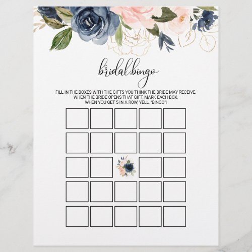 Exquisite Fall Bridal Bingo Bridal Shower Game