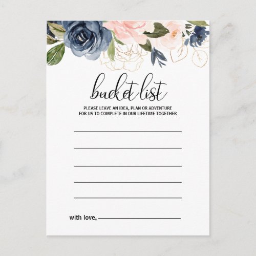 Exquisite Fall Floral Bucket List Cards