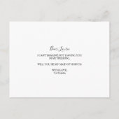 Exquisite Fall Floral Maid of Honor Invitation Postcard (Back)