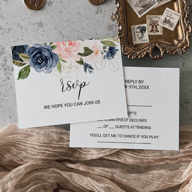 Exquisite Fall Floral Song Request RSVP Card (Creator Uploaded)