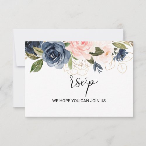 Exquisite Fall Floral Song Request RSVP Card