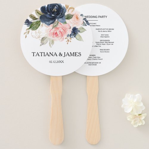 Exquisite Fall Floral Wedding Hand Fan