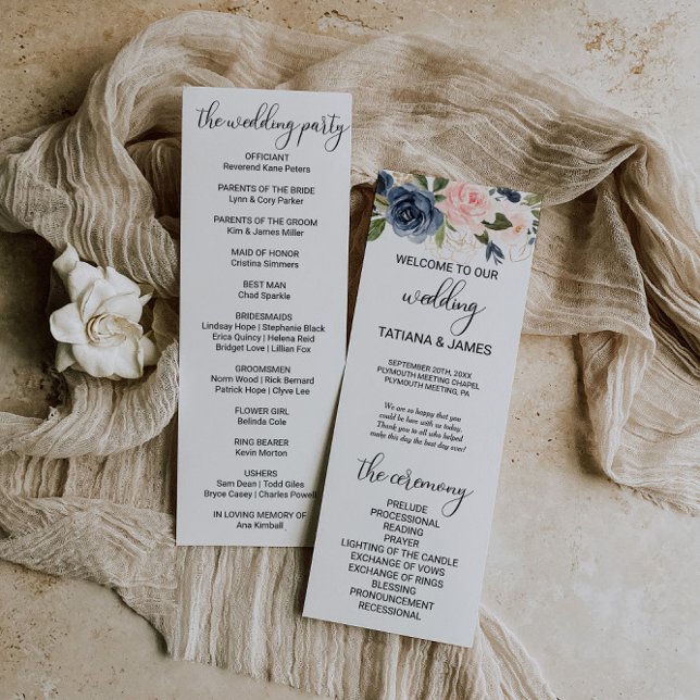 Exquisite Fall Floral Wedding Program (Creator Uploaded)