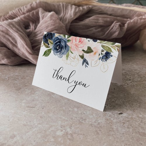 Exquisite Fall Floral Wedding Thank You Card