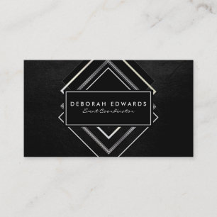Exquisite Faux Leather Geometric Business Card