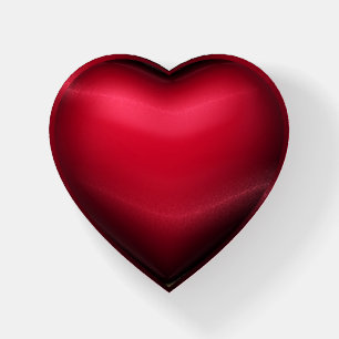 Exquisite Faux Red Velvet Heart Paperweight