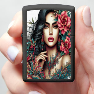 Exquisite Filipino Woman Artful Collector Zippo Lighter