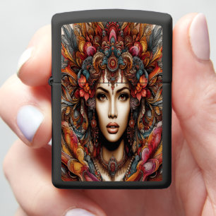 Exquisite Filipino Woman Elegant Art Zippo Lighter