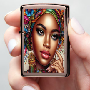 Exquisite Filipino Woman Masterpiece Art Zippo Lighter