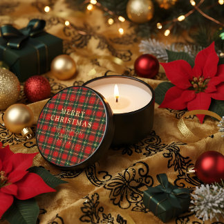 Exquisite Floral Round Botanical Christmas Border Mini Candle Favors