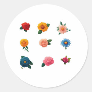Exquisite Flower Sticker Collection