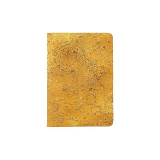 Exquisite Gold Metallic Look Passport Holder