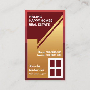 Exquisite Gold Rooftop Abstract Realtor Business Card