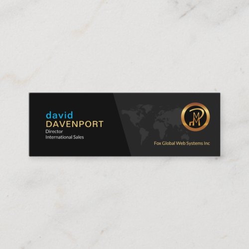 Exquisite Grey Elegance Global International Sales Mini Business Card