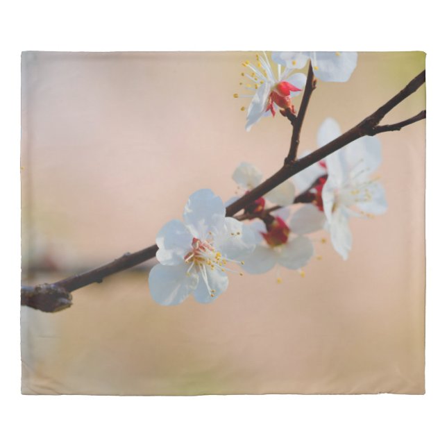 Exquisite Japanese Apricot Flowers Duvet Cover (Front)
