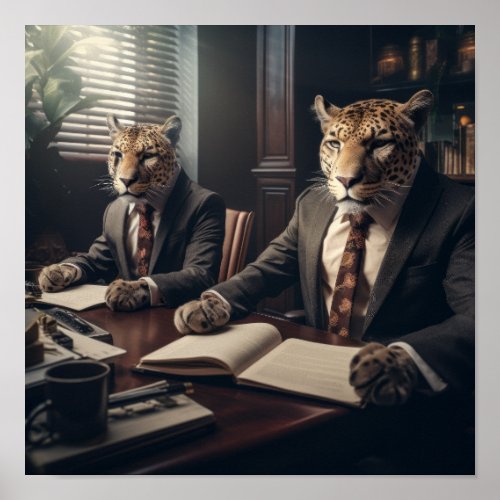 Exquisite Legal Warriors Two Jaguars in Suits Pos Poster