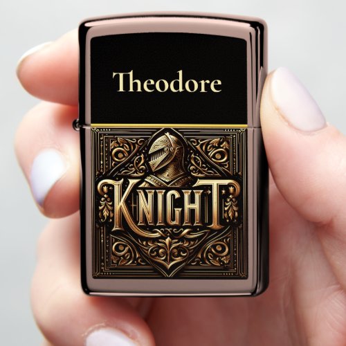 Exquisite lighter features a knight