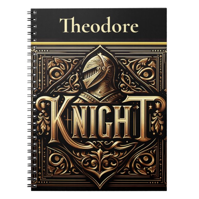 Exquisite lighter features a knight notebook (Front)