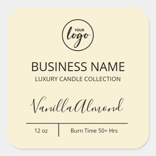 Exquisite Logo Vanilla Candle Labels