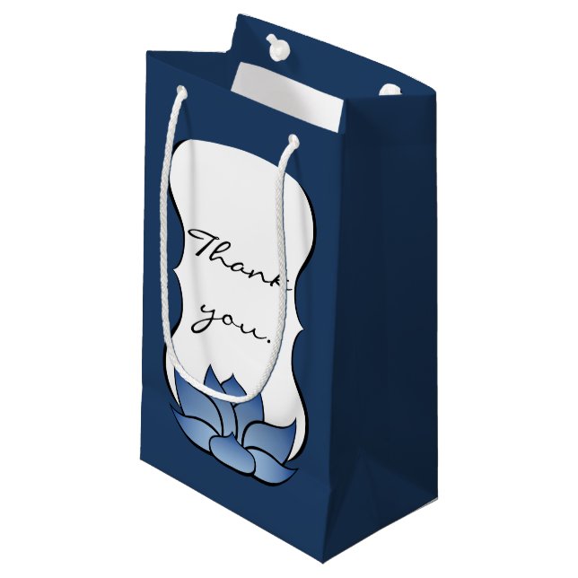 Exquisite Lotus in Blue Gift Bag (Front Angled)
