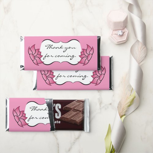 Exquisite Lotus in Pink Hershey Bar Favors