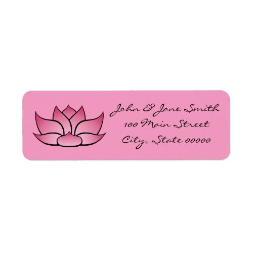 Exquisite Lotus in Pink Return Address Label