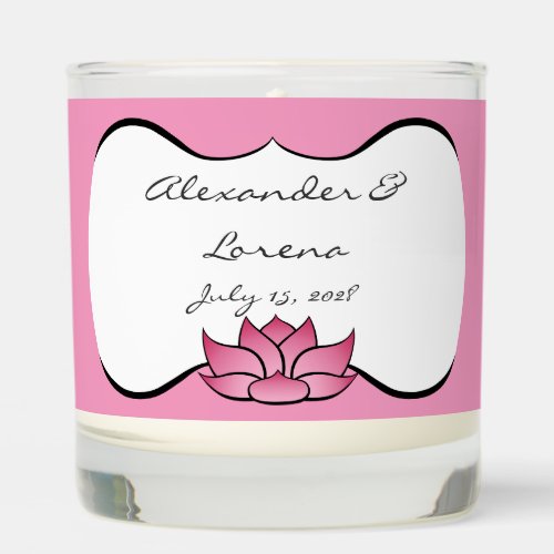 Exquisite Lotus in Pink Scented Candle