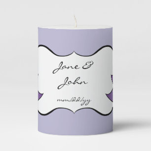 Exquisite Lotus in Purple Pillar Candle
