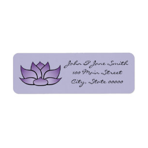 Exquisite Lotus in Purple Return Address Label