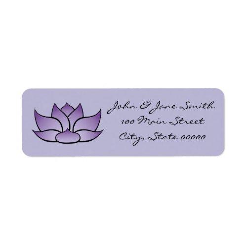 Exquisite Lotus in Purple Return Address Label