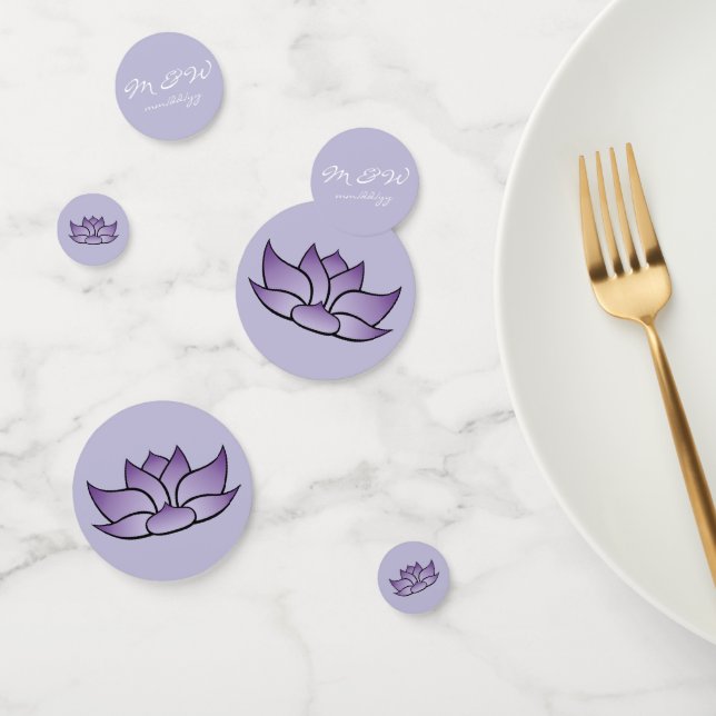 Exquisite Lotus in Purple Table Confetti (Group)